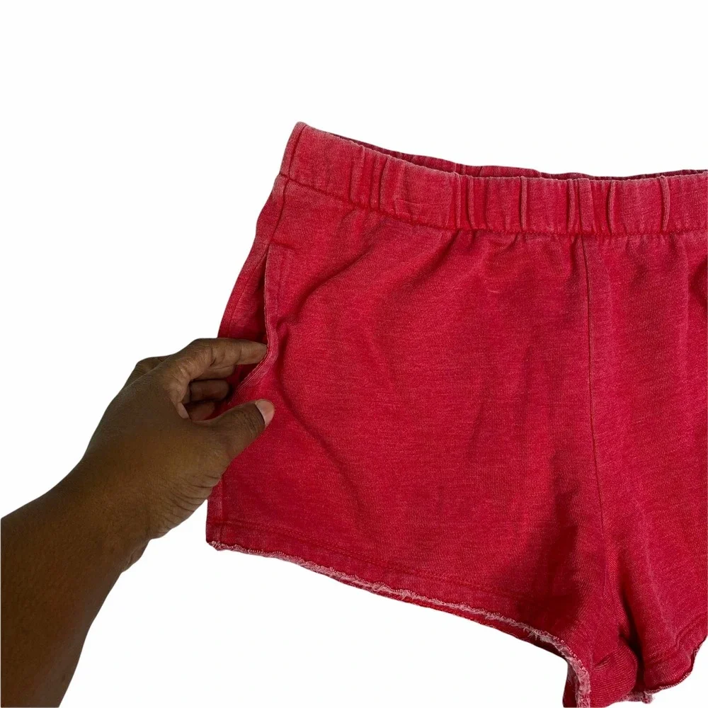 Colsie Womens‎ Red Comfort Solid Pockets Pull On Lounge Shorts Size Large